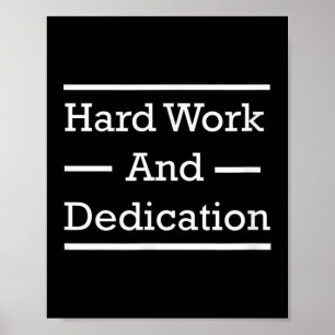 Poster Travail Dur Et Dédication Motivation