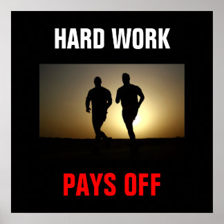 Poster Travail dur Paie De La Fitness Entraînement
