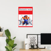 Poster Travail fantastique, réalisation multi-étoiles arg (Bureau à domicile)