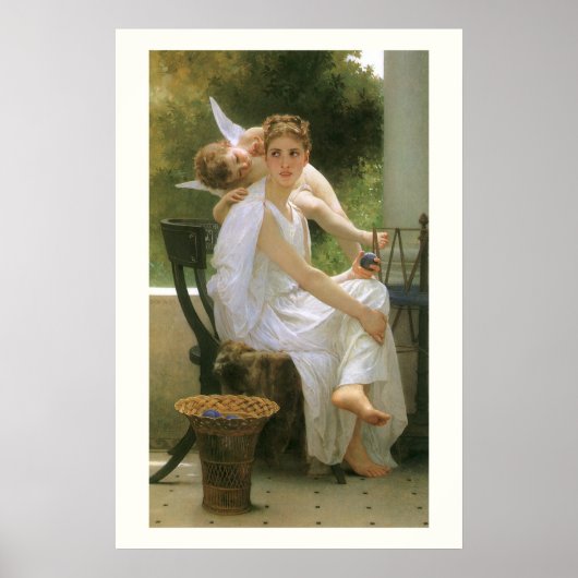 Poster Travail interrompu par Bouguereau, Portrait d'ange (Devant)