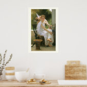 Poster Travail interrompu par Bouguereau, Portrait d'ange (Cuisine)