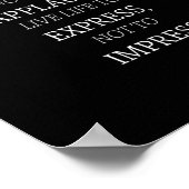 Poster travail pour une cause non applaudissements vie à (Coin)