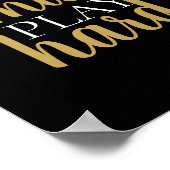 Poster Travail Smart Lire Dur Motivational Citation Noir (Coin)