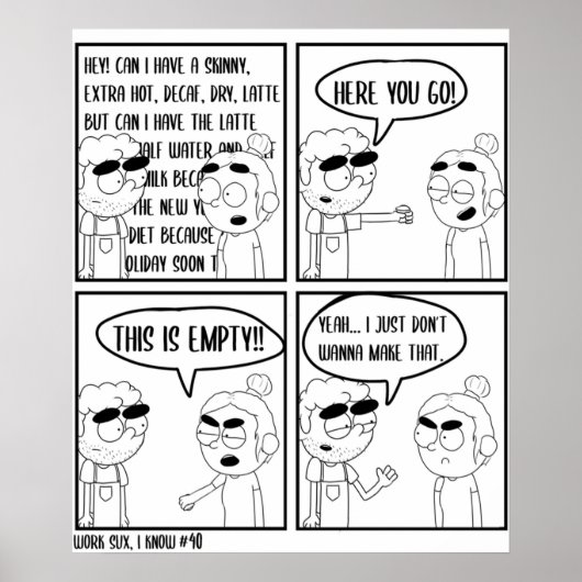 Poster Travail Sux 40 (Devant)