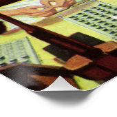 Poster Travail vintage, Travailleurs de ligne de montage  (Coin)