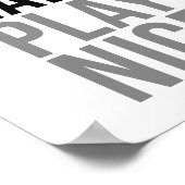 Poster Travaille dur Jouer Nice (Coin)