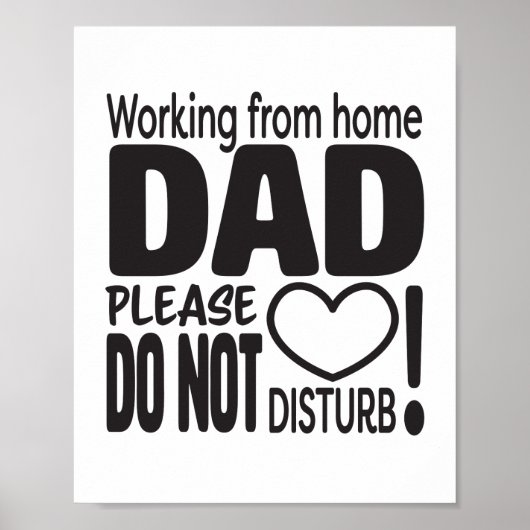 Poster Travailler à partir de la maison DAD s'il vous pla (Devant)