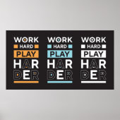 Poster Travailler dur (Devant)