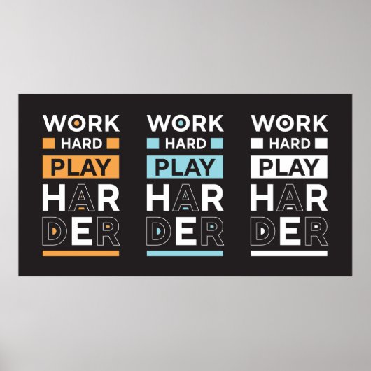 Poster Travailler dur (Devant)
