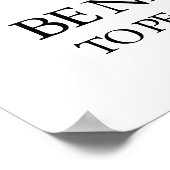 Poster Travailler dur et être agréable à imprimer (Coin)