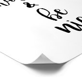 Poster Travailler dur et être belle Typographie Citation  (Coin)