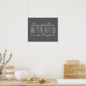 Poster Travailler dur Faire en sorte qu'il arrive Motivat (Cuisine)