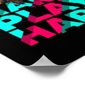 Poster Travailler dur Jouer dur Motivation crâne dur Esse (Coin)