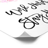 Poster Travailler dur rester humble, bureau de bureau art (Coin)