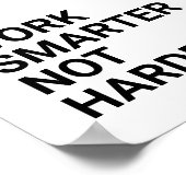 POSTER TRAVAILLER PLUS INTELLIGENT QUE PLUS DIFFICILE (Coin)