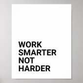 POSTER TRAVAILLER PLUS INTELLIGENT QUE PLUS DIFFICILE (Devant)