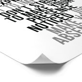 Poster Travailler Pour Une Cause Non Pour L'Applaudisseme (Coin)