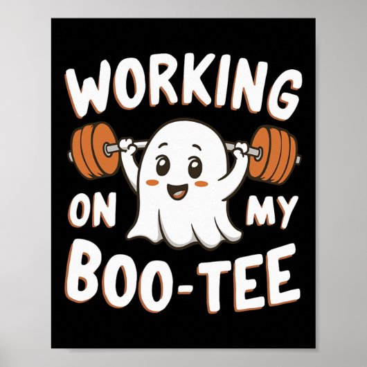 Poster Travailler Sur Mon Boo Tee (Devant)