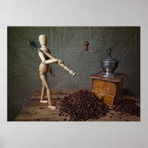 Poster Travailleur de café