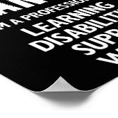 Poster Travailleur de support pour les handicaps d'appren (Coin)