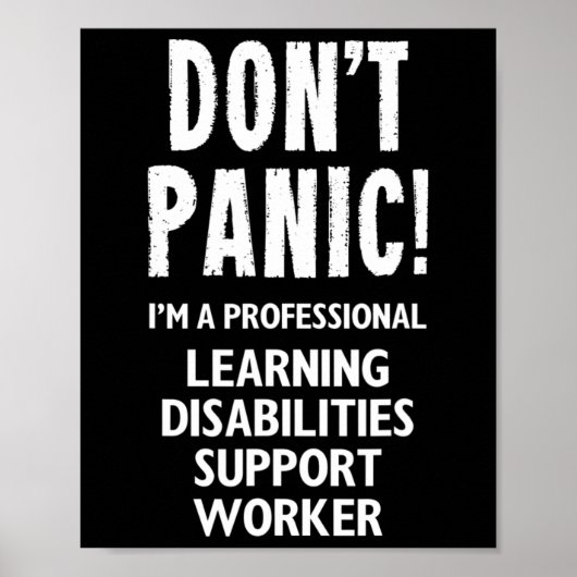Poster Travailleur de support pour les handicaps d'appren (Devant)