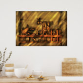 Poster Travailleur du bois - Outils de travail du bois (Cuisine)