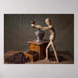 Poster Travailleur du café