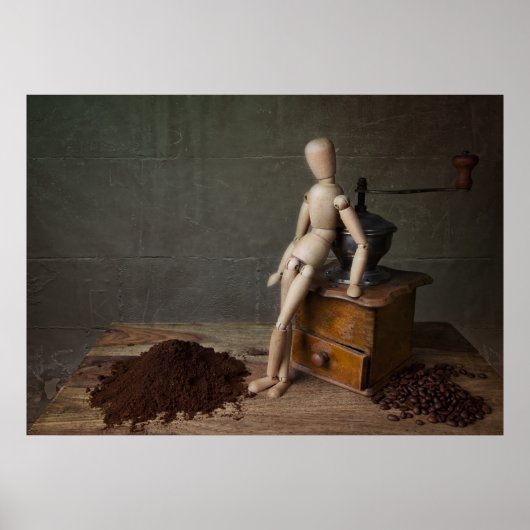 Poster Travailleur du café (Devant)