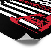 Poster Travailleur du champ de pétrole à col roux de fora (Coin)