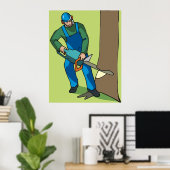 Poster Travailleur forestier (Bureau à domicile)