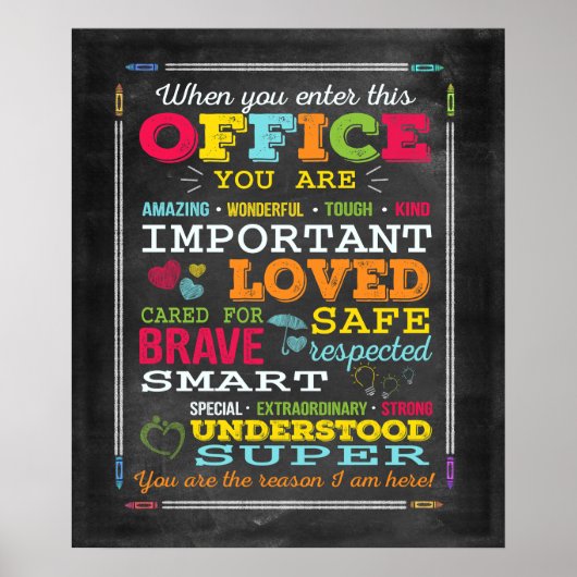 Poster Travailleur social lorsque vous entrez dans la mot (Devant)