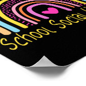 Poster Travailleur social scolaire Rainbow (Coin)