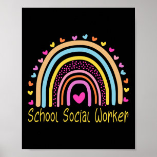 Poster Travailleur social scolaire Rainbow