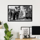 Poster Travailleurs de la ferme de betteraves à enfants p (Bureau à domicile)