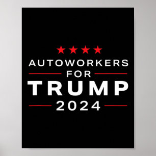 Poster Travailleurs pour Trump 2024 - Trump Union Design