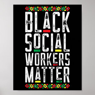 Poster Travailleurs Sociaux Noirs Problème Afro-Américain
