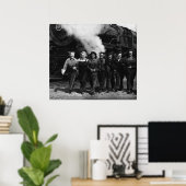 Poster Travailleuses du chemin de fer Inspirantes de la P (Bureau à domicile)