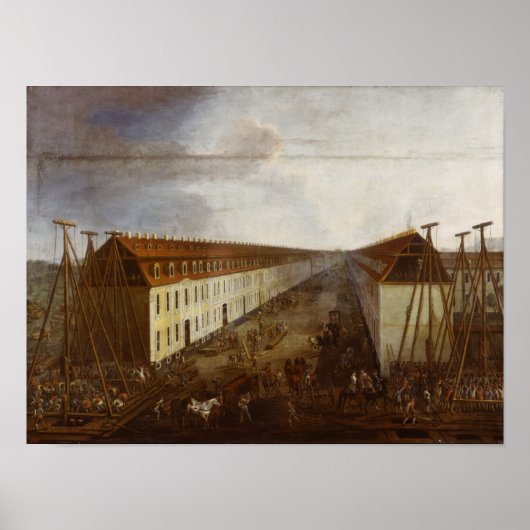 Poster Travaux de construction sur Friedrichstrasse à Ber (Devant)