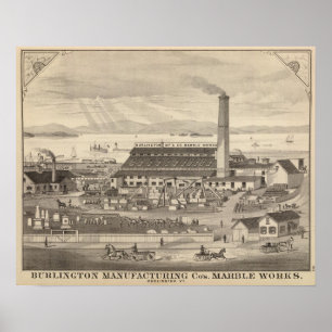 Poster Travaux de marbre de Burlington Manufacturing Co.