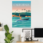 Poster Travel Art California Travel (Bureau à domicile)