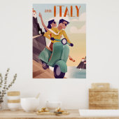 Poster Travel Art Explorez l'Italie (Cuisine)