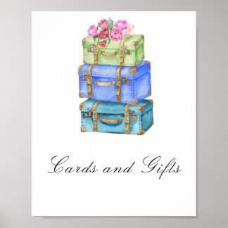 Poster Travel bags bridal shower Cards and Gifts