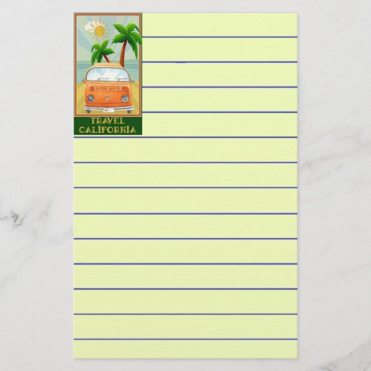 Poster:Travel California Briefpapier (Voorkant)