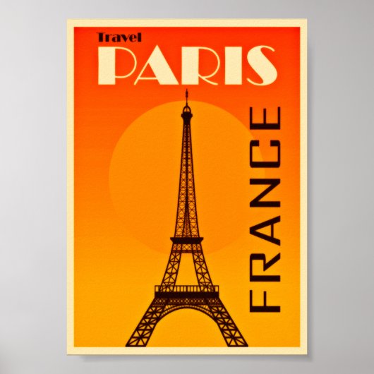 Poster Travel Paris Retro (Devant)