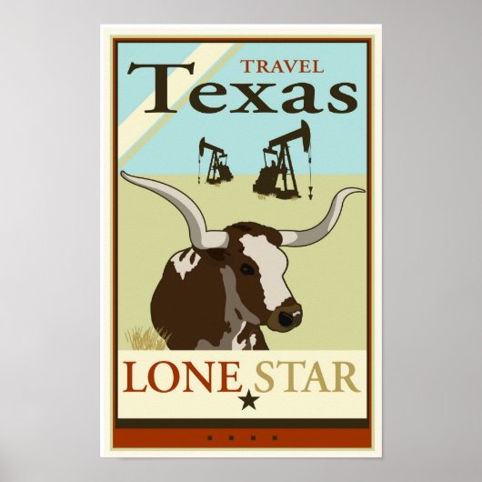 Poster Travel Texas (Devant)
