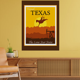 Poster Travel Texas, le Lone Star State