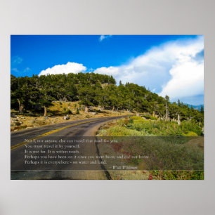 Poster Travel that Road Whitman Quote