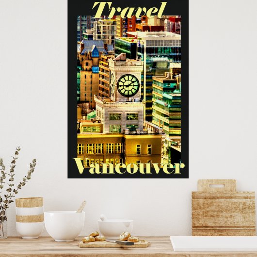 Poster Travel Vancouver, BC, Canada (Cuisine)