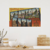 Poster Traverse City, Michigan - Scènes de grandes lettre (Cuisine)