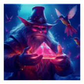 Poster Traversée Avec Pyramide En Verre Brillant Et Colib (Devant)